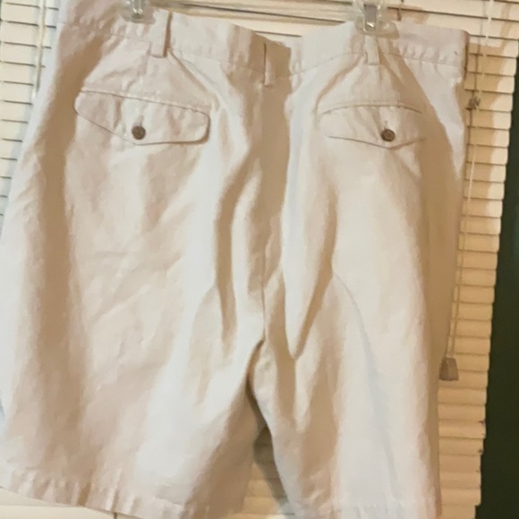 Cubavera Shorts Cream Waist 40 Linen Cotton 20" Length 9" Inseam Pockets - Picture 9 of 9